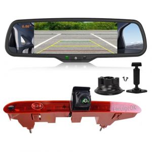 EnruigeOK Cam&eacute;ra de Recul HD pour Feux Arri&egrave;re de Voiture pour Citro&euml;n Berlingo, Peugeot Partner, Vauxhall Combo E, Toyota ProAce City avec Moniteur de R&eacute;troviseur de 17,4 cm (Kit de Support &agrave; (EnRuiGe, neuf)
