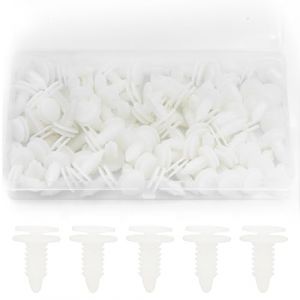 80 pi&egrave;ces blancs Clips de fixation pour voiture - Clips de garniture de porti&egrave;re, attaches pour pare-chocs, rivets en plastique pour garniture int&eacute;rieure de carrosserie, attaches pour porte, rivets en (guangzhoujinyimaoyiyouxiangongsi2, neuf)