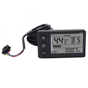 Écran LCD pour Vélo électrique, S866 Ordinateur de Vélo étanche 24 V 36 V 48 V Panneau de Commande de Scooter électrique avec Prise SM pour Vélo électrique E-Bike (Funwehua, neuf)