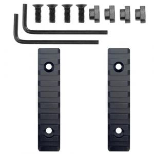 Atflbox 2 Rails Picatinny pour Mlock, Rail Picatinny m&eacute;tallique Mloc &agrave; 9 Fentes avec &eacute;crous en T et vis, cl&eacute; Allen (Atflbox, neuf)