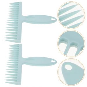 DECHOUS 2 pi&egrave;ces Peigne &agrave; Balai Outil de Nettoyage Multi-usage pour Cheveux et Poussi&egrave;res L&eacute;ger avec Manche Ergonomique Compact et Facile &agrave; Ranger pour Maison et Bureau (Delicious.C, neuf)