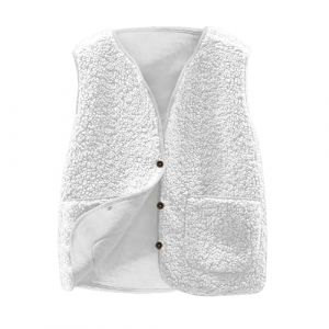 Gilet Enfant Fille Fausse Hiver Fourrure Manteau Col Debout sans Manches Cardigan Imitation Fourrure Gilets en Molleton Polaire Doux Laine Manteaux Sans Manches Ado Garcon &Eacute;l&eacute;gant Outerwear 5-14 Ans (⭐⭐⭐⭐⭐AEGJEGVD⭐⭐⭐⭐⭐, neuf)