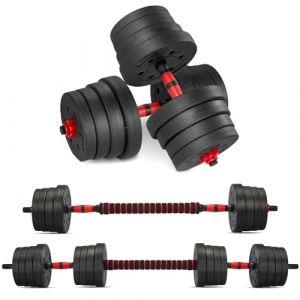 TEENO Kit Halt&egrave;res Musculation, 30 kg, comprenant des halt&egrave;res, une barre, Fitness, Musculation (NUESTRO, neuf)