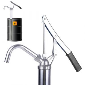 HAMON Pompe &agrave; f&ucirc;t avec effet de levier, pompe &agrave; huile &agrave; manivelle avec tube d'aspiration t&eacute;lescopique pour f&ucirc;ts de 15 &agrave; 55 gallons, pour huile diesel, huile lubrifiante, avec buse amovible, avec (heartlessbattle, neuf)