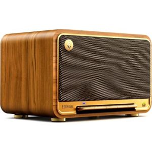 Edifier D32 - Enceinte Bluetooth Transportable sans Fil Fonctionne avec Airplay 2 certifi&eacute; Audio Haute-R&eacute;solution, 60 W RMS - Bois Clair (okluge, neuf)