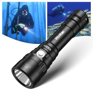 Wurkkos 2000 Lumens Lampe de Plong&eacute;e Tr&egrave;s Lumineuse, &eacute;tanche IPX-8 Torche de Plong&eacute;e, Eclairage Submersible avec Ampoule SST40 LED, 1 Pile 3000mAh pouvoir et Chargeur Inclus (GoZebra, neuf)