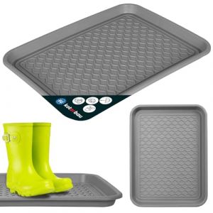 KOTARBAU® Bac à Chaussures 38 x 50 cm Gris | Bac a Chaussures | Bac en Plastique | Bac Chaussures | Plateau Égouttoir pour Bottes | Plateau Chaussures | Plateau Plastique (KOTARBAU, neuf)
