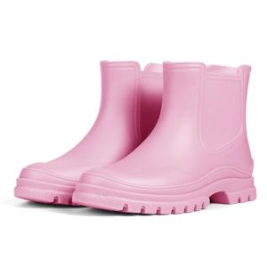 Meik Mangni Botte de Pluie Femme Bottes en Caoutchouc Imperm&eacute;ables Chelsea Bottines Antid&eacute;rapant Bottes de Jardinage Chaussures de Travail,Rose, Taille:37 EU (Meik Mangni, neuf)