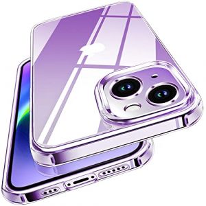 ivoler Anti-Jaunissement HD Clair Coque pour iPhone 14 Plus 6.7 Pouces, [Protection Cam&eacute;ra] Mince Transparent &Eacute;tui de Protection en Silicone Antichoc, Rigide PC Bumper Housse (AYRmall-AMFR, neuf)