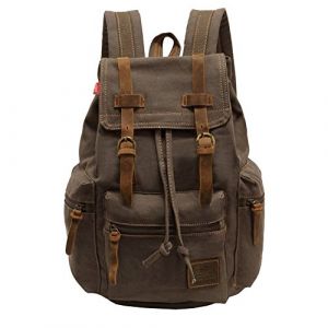 autumndeer Sac &agrave; Dos en Toile Unisexe Adulte - Grand Sac Bandouli&egrave;re 30L L&eacute;ger R&eacute;sistant - Poche Ordinateur 15,6" - Style D&eacute;contract&eacute; pour Voyage, &Eacute;cole, Randonn&eacute;e (Wa-Very, neuf)
