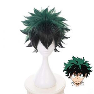 Mon héros académique Izuku Midoriya perruque Boku pas de héros académique/académie Cosplay cheveux Izuku Midoriya Deku perruque Cosplay perruque MZ-1147 (good stuff A, neuf)