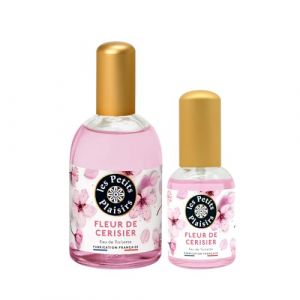 Les Petits Plaisirs – Lot Eau de Toilette Fleur de Cerisier 110ml + 30ml, Féminin fleuri, et musqué, Parfum femme, Coffret cadeau femme, Made in France, 110ml, 30ml (Les Petits Plaisirs France, neuf)