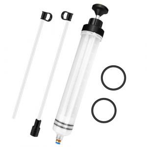 QOUBNIC 500CC Seringue d'Aspiration de l'huile, Injecteur Extracteur avec 2 Tuyaux Seringue a Huile Une Paire D'anneaux en Caoutchouc de Rechange Huile Aspiration Seringue pour Huiles de Transmission (ZYNTHERRA, neuf)