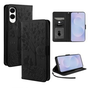 LSPCASA Coque pour Samsung Galaxy S25 Edge 6.7 Pouces Housse Cuir PU Premium Porte Cartes Etui Pochette de Portefeuille avec Fonction Support Flip Coque pour Samsung Galaxy S25 Edge- Noir (SINGGEADA, neuf)