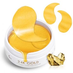 Victoria Beauty Lot de 60 coussinets pour les yeux au collag&egrave;ne contre les cernes, les poches et les gonflements, rafra&icirc;chissant en or 24 carats, masque pour les yeux au collag&egrave;ne, patchs sous les (Alikante 77, neuf)