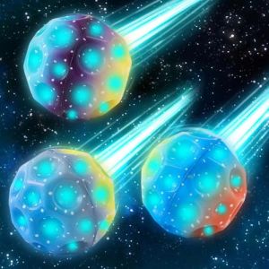 Astro Jump Ball, Balle Rebondissantes Enfant Balles Rebondissantes, Space Ball Super High Bounce, Rebondissante, Moon Balls, Balles Rebondissantes Plan&eacute;taires,Space Bouncy Ball pour Enfants (3 pcs) (Aee store, neuf)
