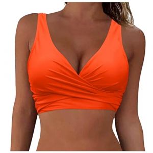 Maillot De Bain Femme Orange Fluo Maillot De Bain Senior Femme Maillot De Bain Femme Bandeau Maillot De Bain Bustier 2 Pi&egrave;Ces Maillot De Bain Vichy Femme Maillot De Bain Semi Couvert Maillot De Bain (LIUlake77, neuf)