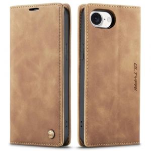 QLTYPRI Etui Coque pour iPhone 16e/SE 4, Portefeuille Fentes Cartes Housse Antichoc Cuir PU Vintage Portefeuille Etui Compatible avec iPhone 16e/SE 4 - Marron (zhihen, neuf)