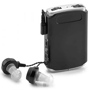 Amplificateur de son - Amplificateur de voix pour son de poche avec micro/oreille DUO PLUS casque suppl&eacute;mentaire et ensemble de microphones, amplificateur de son personnel par MEDca (RockDealer, neuf)