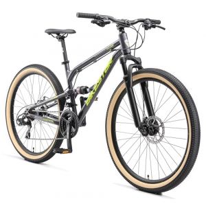 BIKESTAR VTT en Aluminium, Frein &agrave; Disque, 21 Vitesses Shimano, 27.5 Pouces | Mountainbike Tout Suspension Integral Cadre 16.5 Pouces | Noir (Star-Trademarks (Concessionnaire Europ&eacute;en), neuf)