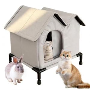 Niche pour Chat Exterieur Isol&eacute;e Hiver, Maison pour Chat Exterieur Isol&eacute;e Hiver, Abri Isotherme Imperm&eacute;able Cabane,&Eacute;pais Cabane pour Chats Interieur Jardin Parc (liuqionG, neuf)