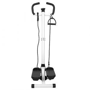 Stepper avec Guidon réglable, poignées antidérapantes et élastiques, Step Fitness avec Moniteur LCD pour la Maison et la Salle de Sport, Outil Professionnel Multifonction pour la Maison (Hechheu, neuf)