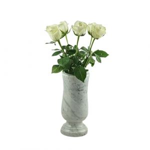 Designgrab Vase funéraire en marbre Blanc Taille M (designgrab, neuf)
