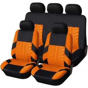 CSYKKL Ensembles Housses Si&egrave;ge Auto pour Dacia Sandero Stepway 3.Gen 2.Gen 2012-2024 2025,Respirantes Antid&eacute;rapantes Si&egrave;ge Protection,Avant/Arri&egrave;re Protection Compl&egrave;te Couverture Siege,D/Orange (玉迪迪, neuf)