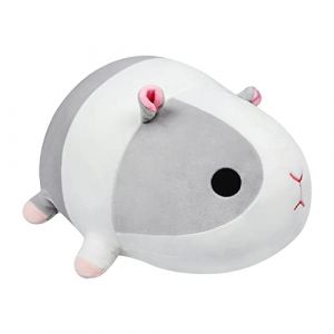 Peluche Cochon D'Inde Oreiller en Peluche Cochon D'Inde Jouets en Peluche Animaux en Peluche Oreiller Câlin Oreiller Hamster Cadeau D'anniversaire pour les Familles D'amis, Peluche 15,7 pouces (Good Night Good Dream, neuf)