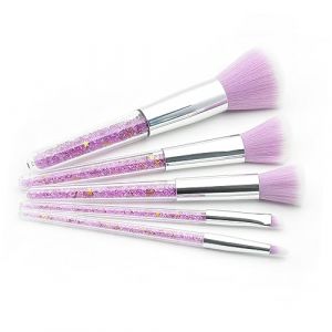 MERRYHAPY 5pièces Set Pinceaux Maquillage Pinceau Fond De Teint Liquide Poudre Sourcils Accessoires Maquillage Femmes (Tanomi, neuf)