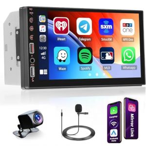 Hikity 7 Pouces Écran Tactile Autoradio 2 Din avec Bluetooth Main Libre Double Din Radio sans Fil Lecteur MP5 Support Radio FM AUX Lien Miroir EQ SWC Caméra de Recul (wenheyou, neuf)