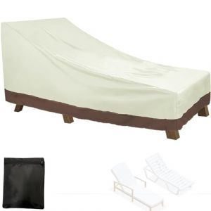 Housse de Protection Chaise Longue de Exterieur , B&acirc;che pour Bain de Soleil Jardin Imperm&eacute;able, 210D Oxford Couverture de Housse pour Transat pour Patio avec Corde(Size:208*76*41/79cm,Color:Beige Coff (dingzhuanbaihuo(品牌已备 跟卖必投), neuf)