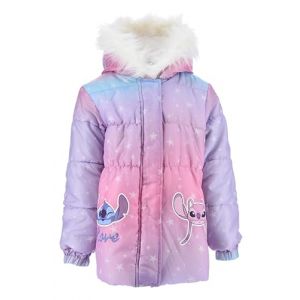Disney Stitch Veste pour Fille, Blouson Doudoune D'hiver Chaude et Douce, Manteau &agrave; Capuche pour Fille, Tailles 3 &agrave; 8 Ans (FR/ES, &Acirc;ge, 3 ans, Taille normale, Rose) (La Esencia, neuf)