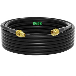 GTIWUNG Adaptateur SMA m&acirc;le - SMA Femelle, RG58 C&acirc;ble Coaxial SMA 10m, Rallonge Antenne WLAN, C&acirc;ble d'Extension pour Antenne SMA Male/Femelle (50 Ohm) (GTIWUNG-FR, neuf)