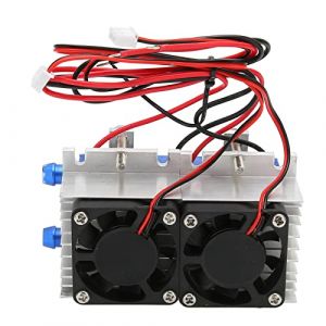 PUSOKEI Système de Refroidissement Thermoélectrique à Effet Peltier 144 W, Refroidisseur Thermoélectrique de Réfrigération à Semi-conducteur DC 12 V 10 A 100 W pour Mini Fridge (Pusokei, neuf)
