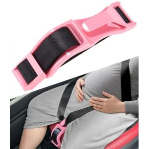 Zofory Ceinture Femme Enceinte Grossesse Sangle Grossesse, Ceinture Voiture Femme Enceinte Confort et Sécurité Réglables, Convient aux Femmes Enceintes, Protection Abdominale (Rose) (METWALLI HALED, neuf)