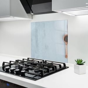 ARTHUB&reg; Cr&eacute;dence de Cuisine en Verre 60x60 cm, Salt Pepper Spoons | Protection Contre Les &eacute;claboussures, Rev&ecirc;tement Mural en Carreaux, Plaque en Verre, Verre tremp&eacute;, Aliments, &Eacute;pices (ARTHUB - wall decor, neuf)