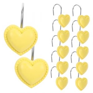 SOESFOUFU 12pièces Forme De Cœur Pour Rideau De Accessoires Pratiques Pour Rideaux De Salle De Bain (Wadaliy, neuf)