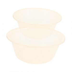 Healeved 2pièces Bassin Transparent Pour Trempage Lavage Visage Grand Bac Plastique Pour Massage Soins Spa (Sonieg, neuf)