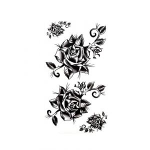 Autocollants de tatouage imperméables pour femmes, durables, noir et blanc, esthétique, niche rose, premium, frais, poitrine, cheville (CHJWEIHHERT, neuf)