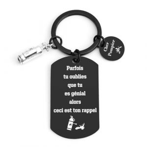 kEUkunHA Cadeau Pompier Merci Noel Cadeau départ Cadeaux Fete Des Meres Saint Valentin Anniversaire Petits Avent Cadeaux Paques Halloween Départ Retraite Original Porte Clef pour Pompier (YACHENGsiac, neuf)
