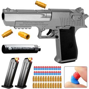 Pistolet Jouet, Pistolet Jouet, Aigle du désert, Pistolet pour Enfants pour Jeux de Plein Air Carnaval Halloween Cadeau d'anniversaire (Gris) (BONHHC, neuf)
