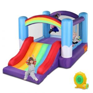 HOBBYZOO Château Gonflable avec Souffleur, Trampoline et Toboggan, pour Enfants de 3 à 10 Ans, Aire de Jeux Gonflable Intérieure/Extérieure, 360x240x210cm (HobbyZoo Shop, neuf)