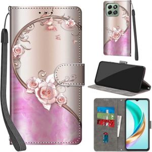 PHINIENLAND Coque pour Honor X6b 4G Cover [Housse en Cuir PU Premium] [Etui à Rabat] [Pochette de Portefeuille], Étui de Protection pour Honor X6b 4G,Rose (TYLP BUSINESS, neuf)