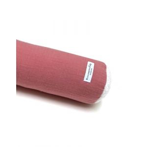 Blausberg Oreiller pour lit bébé en Forme de Serpent - Coussin pour lit de bébé - Tour de Cou - Coussin décoratif en Forme de Serpent - 100% Mousseline de Coton - Vieux Rose (200 cm) (Blausberg, neuf)