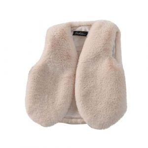 Gilet en Fausse Fourrure Enfant Fille sans Manche Veste d'hiver &eacute;paisse et Chaude Gilet Matelass&eacute; en Fausse Fourrure Manteau Filles Hiver Chaude en Peluche Gilets Polaire Manteaux 1-10 Ans (⭐⭐⭐⭐⭐5.0 Yaair-OEF, neuf)
