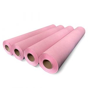 Rouleau de papier Camilla rose 1 couche de 59 cm de large et ± 70 m de long - Couleur rose - Sans précoupe (4) (OBLAIT, neuf)