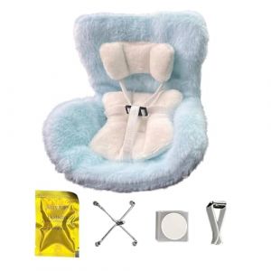 Siège Auto Jouet - Siège Auto pour Poupée Reborn,Berceau en Peluche 17cm pour Décor Véhicule Jeu de Voyage Crèche Collection Fille (liaght, neuf)