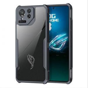 GIOPUEY Étui pour ASUS ROG Phone 9 Pro, Coque en PC Dur + TPU Souple, Grande Transparence, Étui Transparent, Amortisseur Antichoc, Pas de Jaunissement - Black (GIOPUEY, neuf)