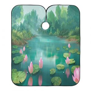 &Eacute;tang Aux Lotus Robe De Coiffure Imperm&eacute;able Blouse Coiffeur Accessoires Peignoir Coiffure Pour Salon Instituts De Beaut&eacute; Barber 140X168Cm (guangzhouhongchenmaoyishanghanggerenduzi, neuf)